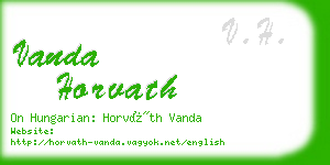 vanda horvath business card